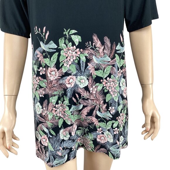 J. Jill Wearever Collection Womens Floral Tunic Top Black Size Small‎ - Picture 8 of 8
